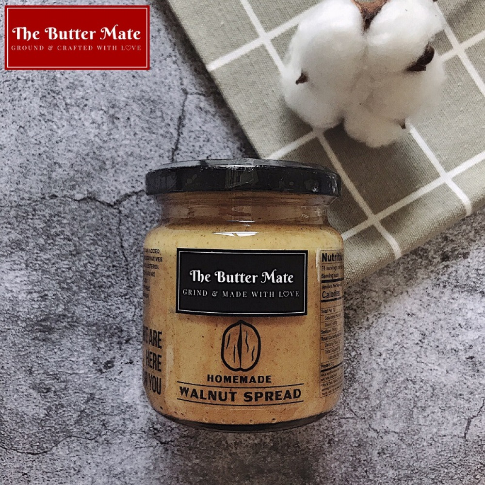The Butter Mate Homemade Unsweetened Walnut Spread - 190g The Butter Mate Homemade Unsweetened Walnut Spread - 190g