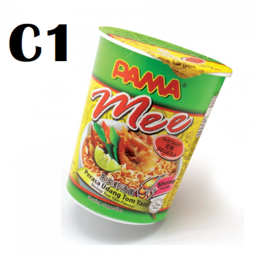 2 Cups Of PAMA Instant Cup Noodles (Any 2 cups)