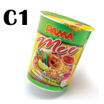 24 cups of PAMA Cup Instant Noodles in assorted flavor