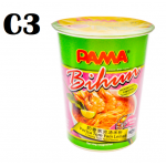 24 cups of PAMA Cup Instant Noodles in assorted flavor