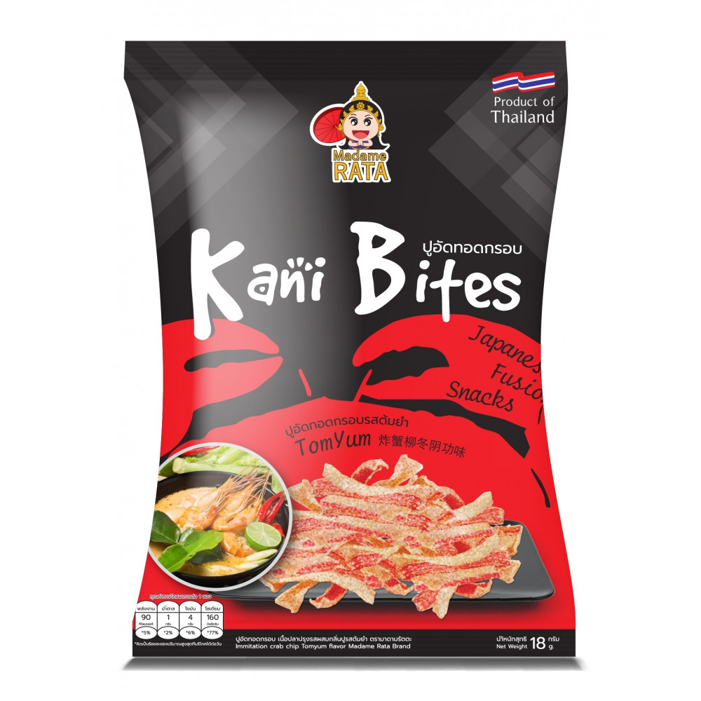 Halal Crispy Crab Chip TOMYUM Flavor | KANI BITES - Madame RATA (18gx1 per packet) Halal Crispy Crab Chip TOMYUM Flavor | KANI BITES - Madame RATA (18gx1 per packet)