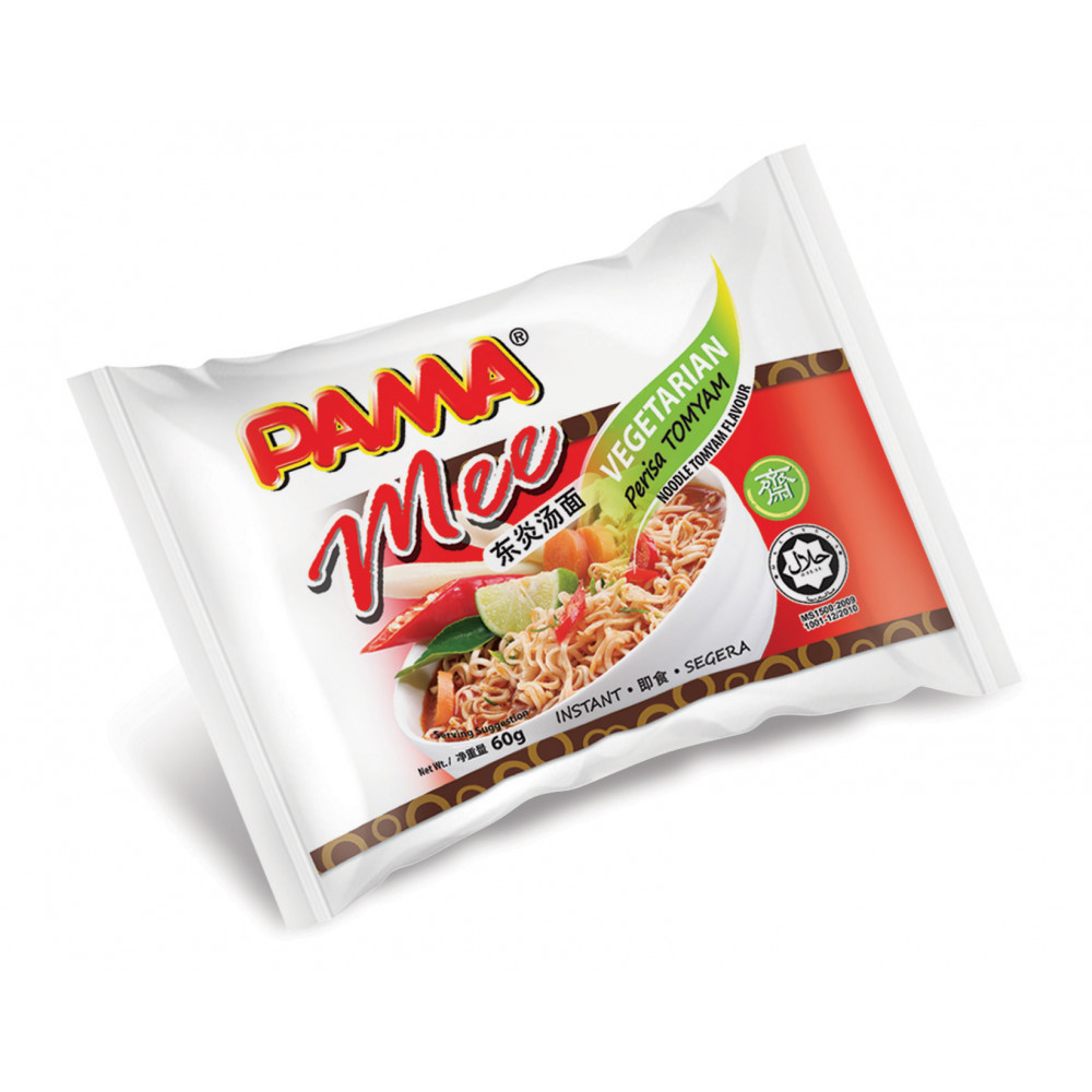 PAMA Instant Noodles Tom Yam Flavour - Vegetarian (60gx5) Halal – Malaysia
