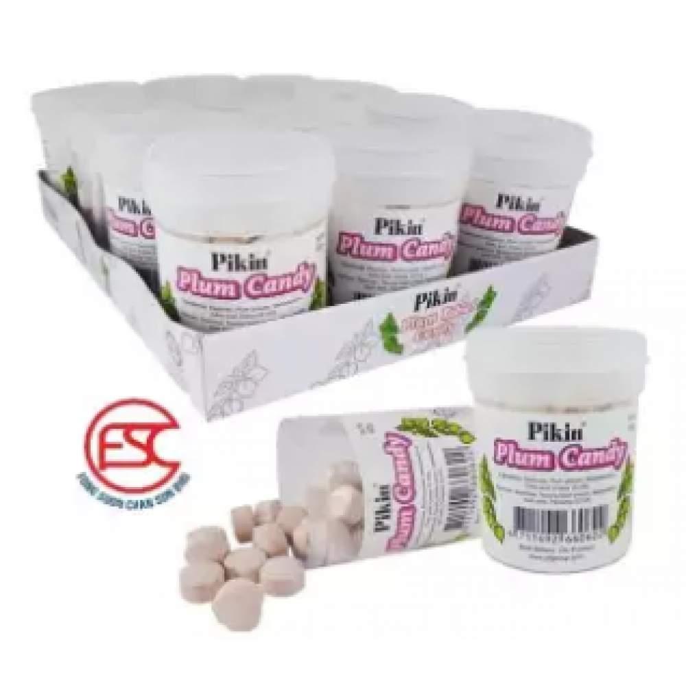 Pikin Plum Tablet candy 40gm x 12botol Pikin Plum Tablet candy 40gm x 12botol
