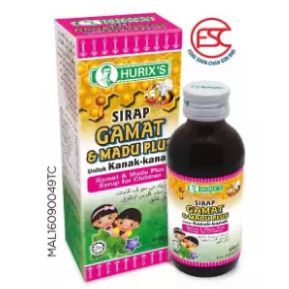 Hurix's Ubat Sirap Batuk Kanak-kanak Gamat & Madu 60ml