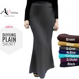 image of DUYUNG SKIRT PLAIN AL AINNA AAC71 // HOT FLORAL READY STOCK KAIN KULIT LAICI