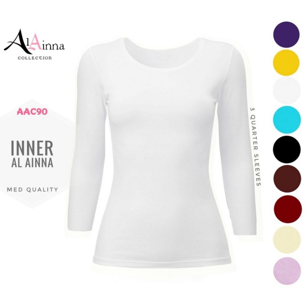 INNER BAJU COTTON AL AINNA AAC90 SHORT// READY STOCK S - XL MUSLIMAH TEE SHIRTS