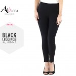 BLACK LEGGINGS WOMEN AL AINNA AAC80 // READY STOCK SLIM FIT COTTON HOT SELLER