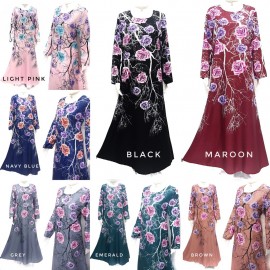 image of ADELIA DRESS JUBAH AAC06 // READY STOCK BAJU RAYA HOT SELLER