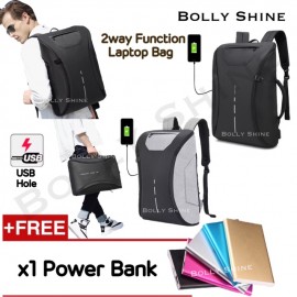 image of Basil USB Laptop Bag Unisex Men Women Laptop beg Urban Fashion Backpack Beg Bags