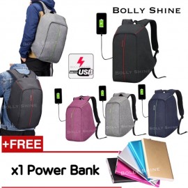 image of Benjamin USB Laptop Backpack Unisex Women Men Backpacks Beg Bags Anti Theif Bag