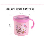 带盖卡通不锈钢防烫喝水杯 / Ready Stock Cartoon stainless steel anti-scalding cup with lid