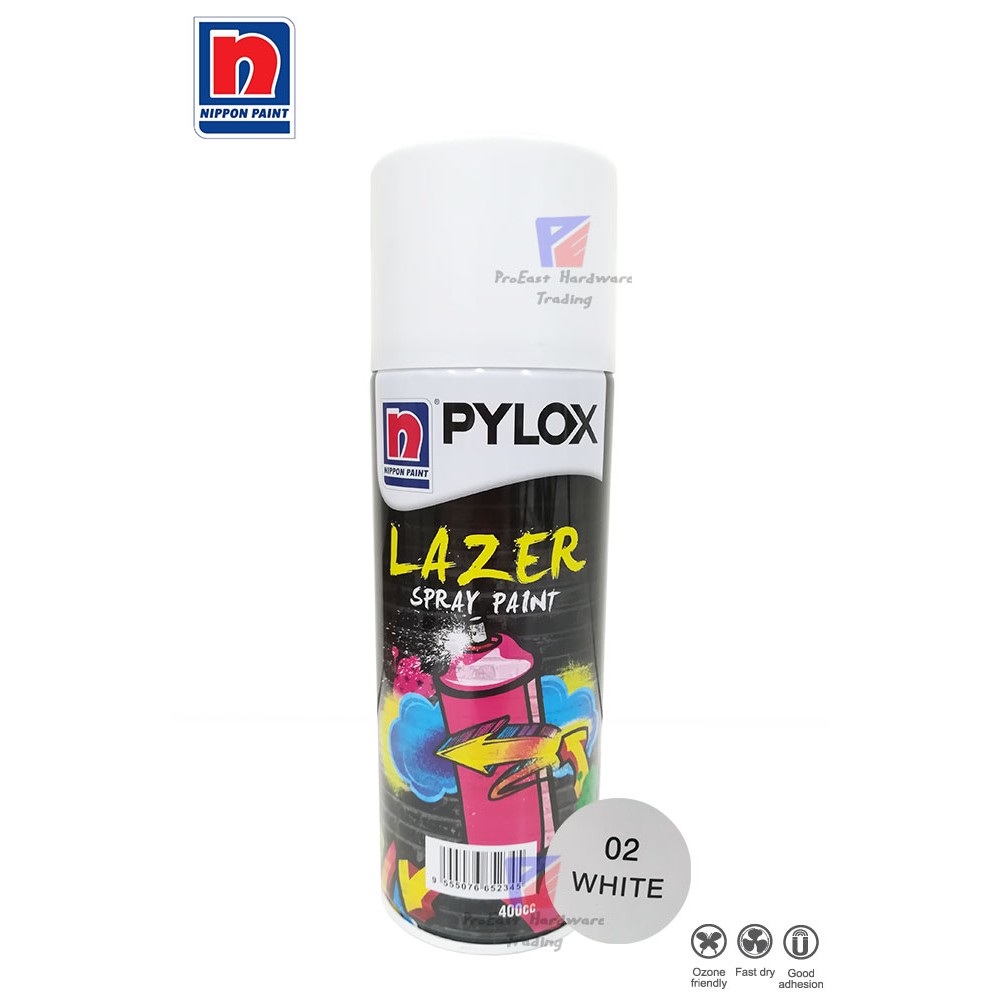 NIPPON PYLOX LAZER SPRAY PAINT (02-WHITE) - 400cc NIPPON PYLOX LAZER SPRAY PAINT (02-WHITE) - 400cc