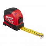 Milwaukee 8 m/26 ft Compact Tape Measure - FREE one (6ft/2m) measure tape