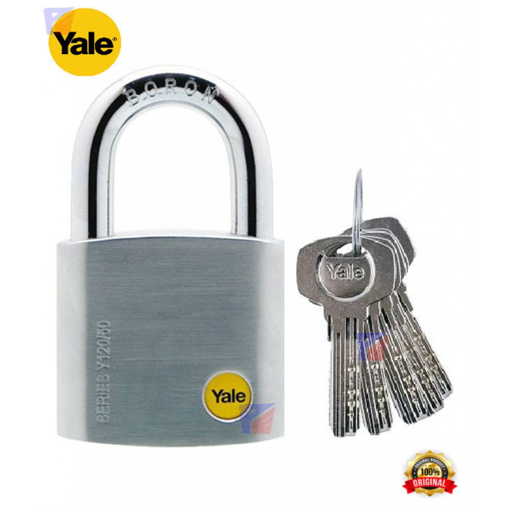 Yale Y120501272 Satin Chrome PadlockMangga Keyed Alike System -50mm.