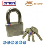 AMAN-304-5004 H/D Stainless Steel Padlock (4 Lock+5 Key)