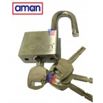 AMAN-304-5003 H/D Stainless Steel Padlock (3 Lock+5 Key)
