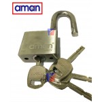 AMAN-304-4001 H/D Stainless Steel Padlock (4 Key)