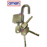 AMAN-304-5004 H/D Stainless Steel Padlock (4 Lock+5 Key)