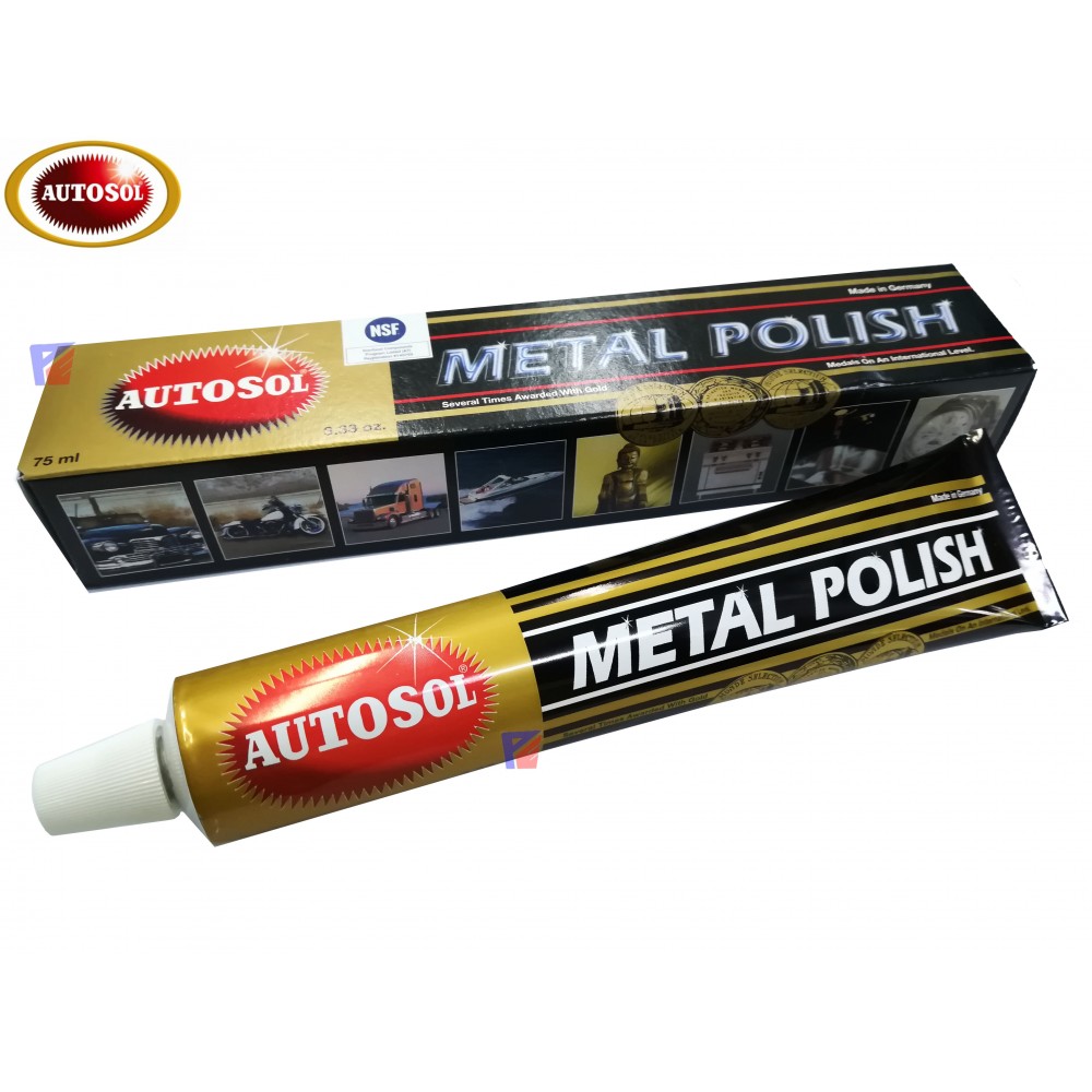 Autosol Metal Polish 3.33 Oz.(75ml) Copper Brass Alumium and More with  Polish