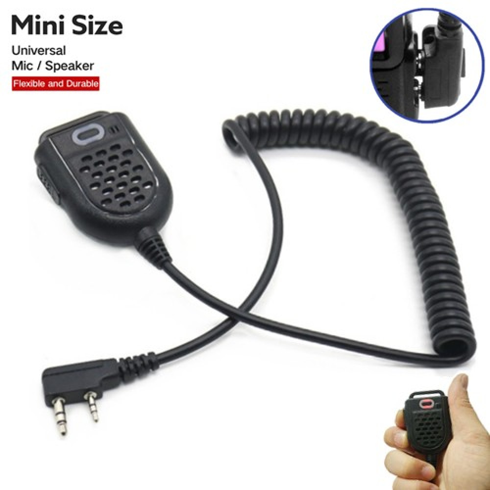 2 Pin Mini Walkie Talkie Handheld PTT Remote Speaker - K Port 2 Pin Mini Walkie Talkie Handheld PTT Remote Speaker - K Port