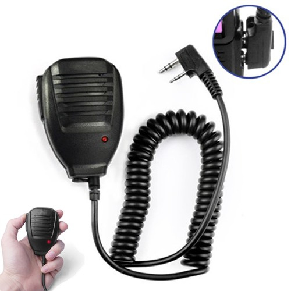 2 Pin Walkie Talkie Handheld PTT Loudspeaker + Microphone - K Port 2 Pin Walkie Talkie Handheld PTT Loudspeaker + Microphone - K Port