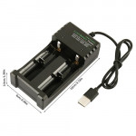 Universal 2 Slot 14500/16340/18650/26650/AAA/AA USB 3.7v Li-ion Battery Charger