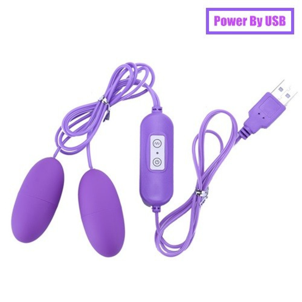 USB Powered 10 Speed Double Bullet Vibrating Egg USB Powered 10 Speed Double Bullet Vibrating Egg