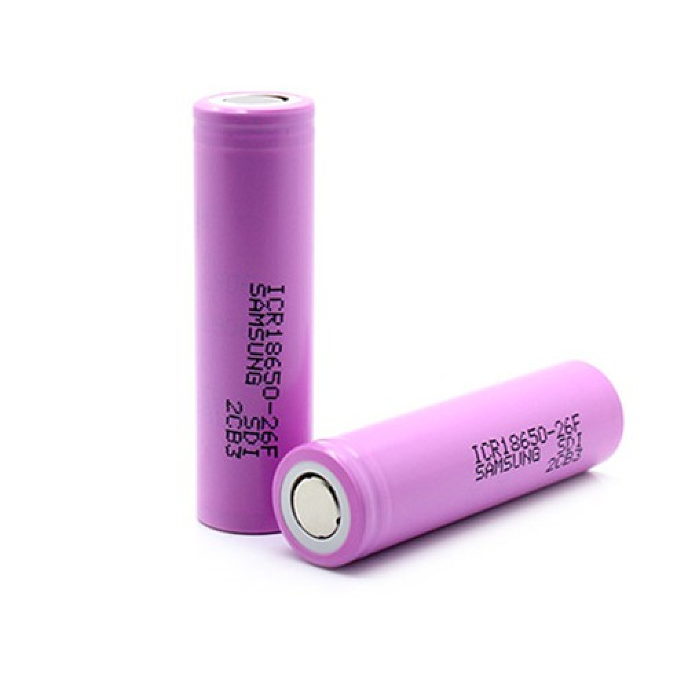 SAMSUNG 18650 3.7V 2600mAh Rechargeable Battery - 2 unit SAMSUNG 18650 3.7V 2600mAh Rechargeable Battery - 2 unit