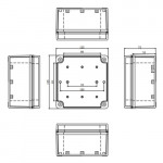 ABS IP67 Waterproof Durable Outdoor Junction Box - 75*125*125mm