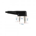 Biker Throat Vibration PTT Earphone Headset - K Port