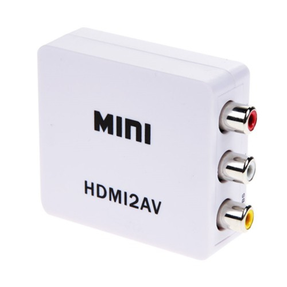 Mini HDMI to AV + Audio Converter Box (In HDMI-Out AV)