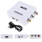Mini HDMI to AV + Audio Converter Box (In HDMI-Out AV)