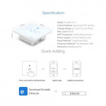 SONOFF T1 3 Button WiFi & 433mhz RF Wall Smart Touch Switch