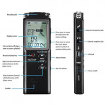 8 Hour Multifunction Professional 8GB Digital Voice Recorder