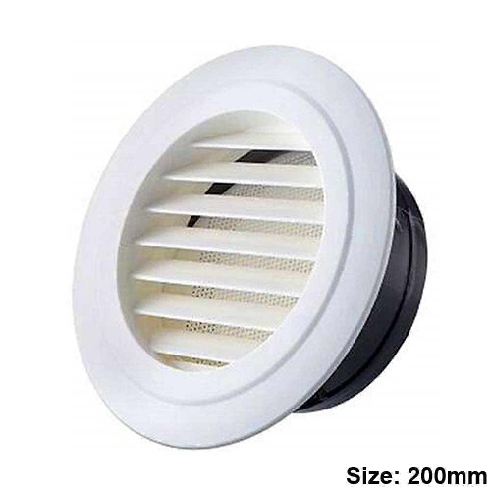 ABS 200mm Air Vent Ducting Ventilation Exhaust Cover ABS 200mm Air Vent Ducting Ventilation Exhaust Cover