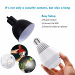 Bulb Light 360° Panoramic Day & Night WiFi P2p Cctv Camera