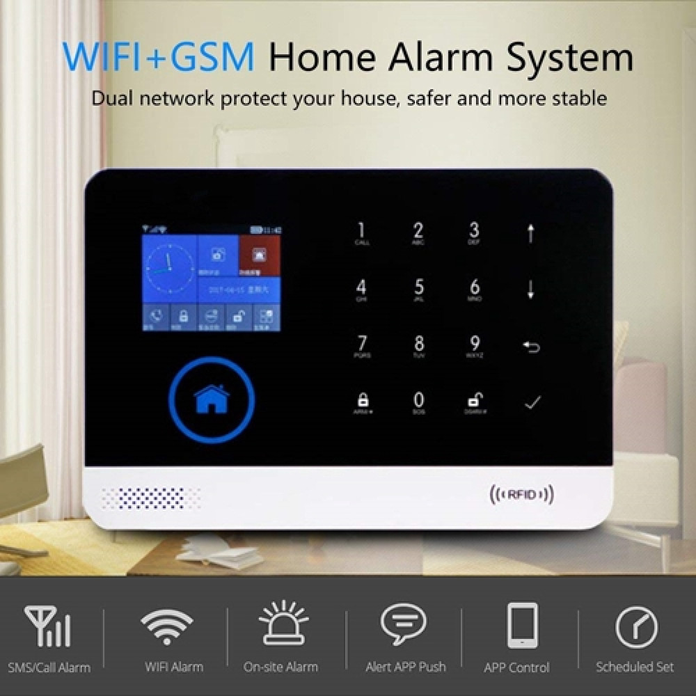 Smart Security PG-103 433mhz Wireless GSM & WiFi Anti-Theft Home/Office Alarm System