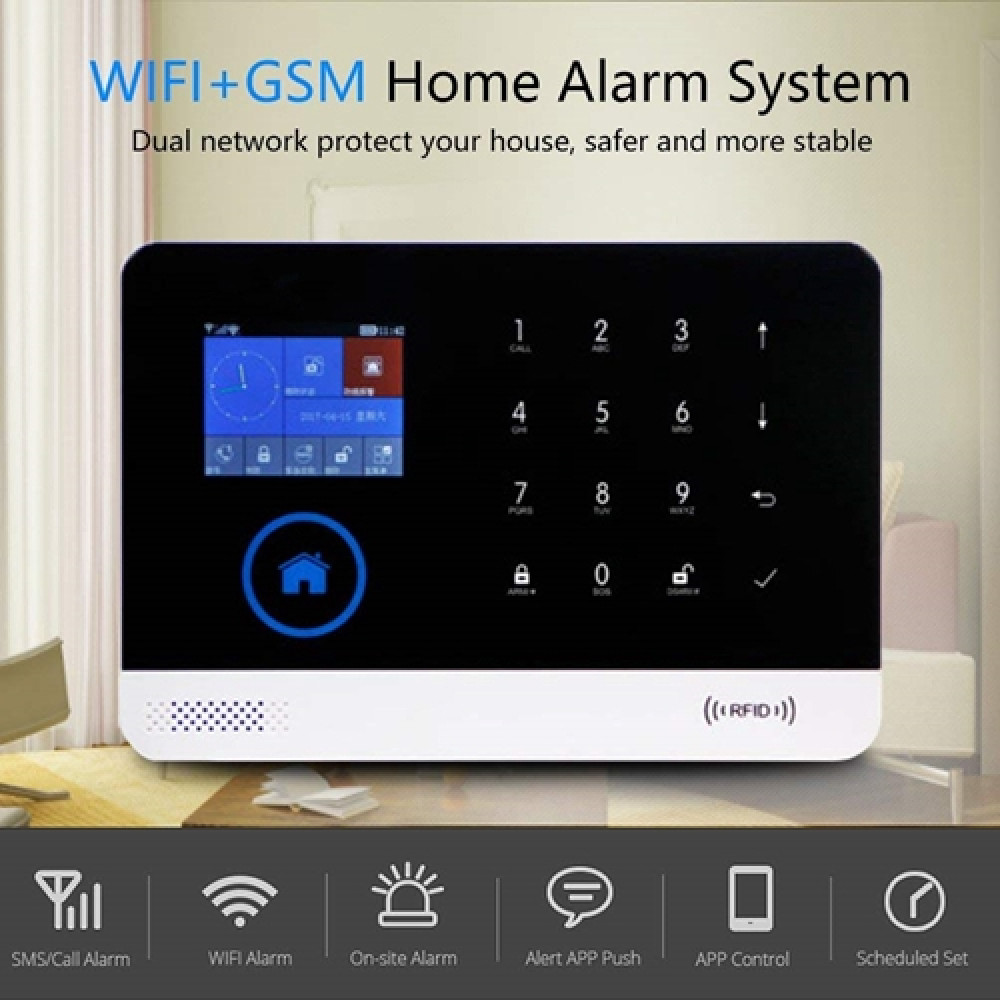 Smart Security PG-103 433mhz Wireless GSM & WiFi Anti-Theft Home/Office Alarm System Smart Security PG-103 433mhz Wireless GSM & WiFi Anti-Theft Home/Office Alarm System