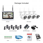 IpPro 4CH 12" LCD WIFI Security Wireless Camera CCTV NVR System