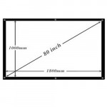 80'' Inch 16:9 White Projector Screen