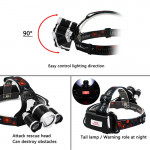 CREE 3*T6 5000 lumens LED Rechargeable Headlamp