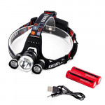 CREE 3*T6 5000 lumens LED Rechargeable Headlamp