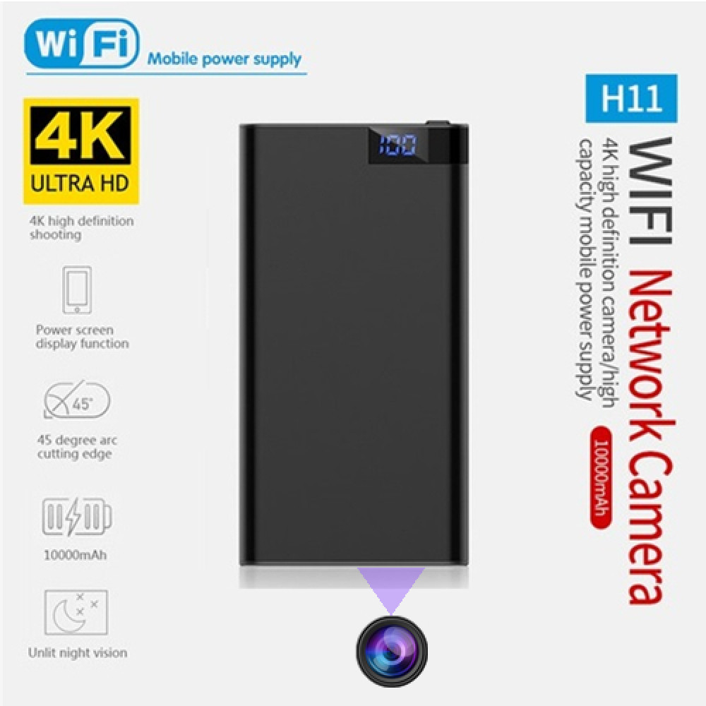 H11 Night Vision WiFi Power Bank Spy Hidden Pinhole Camera H11 Night Vision WiFi Power Bank Spy Hidden Pinhole Camera