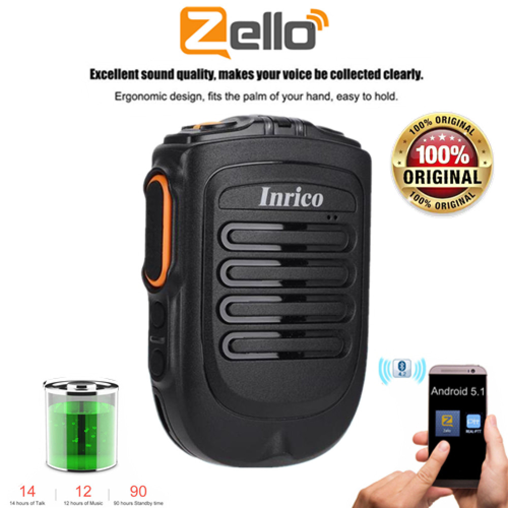 INRICO B01 Bluetooth ZELLO Walkie Talkie PTT Speaker Microphone