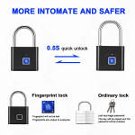 HK408 Rechargeable IP66 Waterproof Keyless Fingerprint Padlock