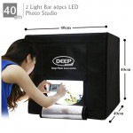 DEEP Professional LED Photography Studio Light Box - 40*40cm