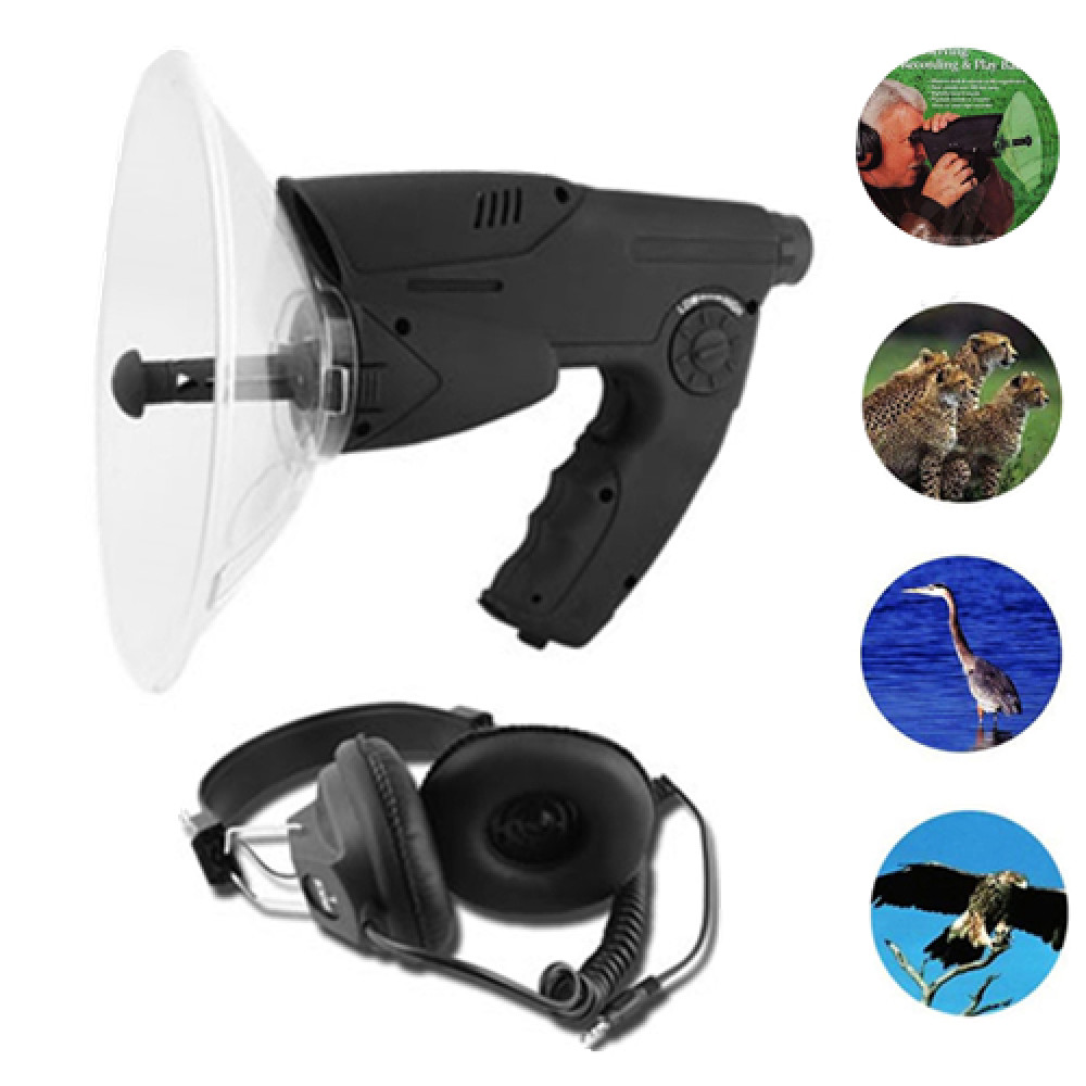 8X Monocular Sound Amplifier for Long Distance Listening Birds and Wildlife GEZICHTA Parabolic Sound Collecting Dish Bionic Ear Mobile Device 
