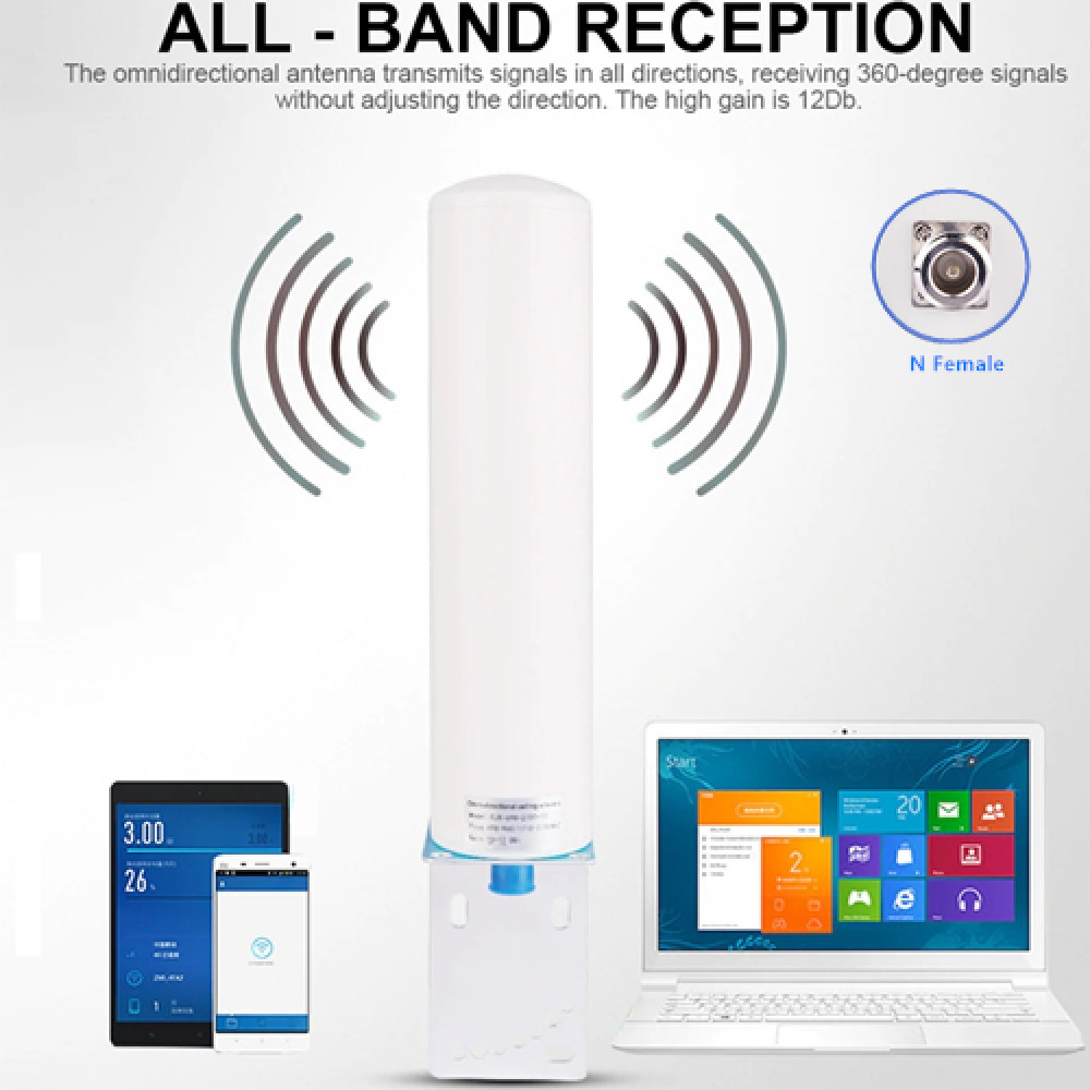 12dBi 700~2700mhz N Female Omni-Directional Antenna