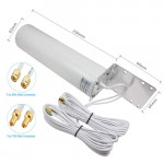 4G LTE 12dBi SMA/TS9 Male Dual Connector Omni-Directional Antenna