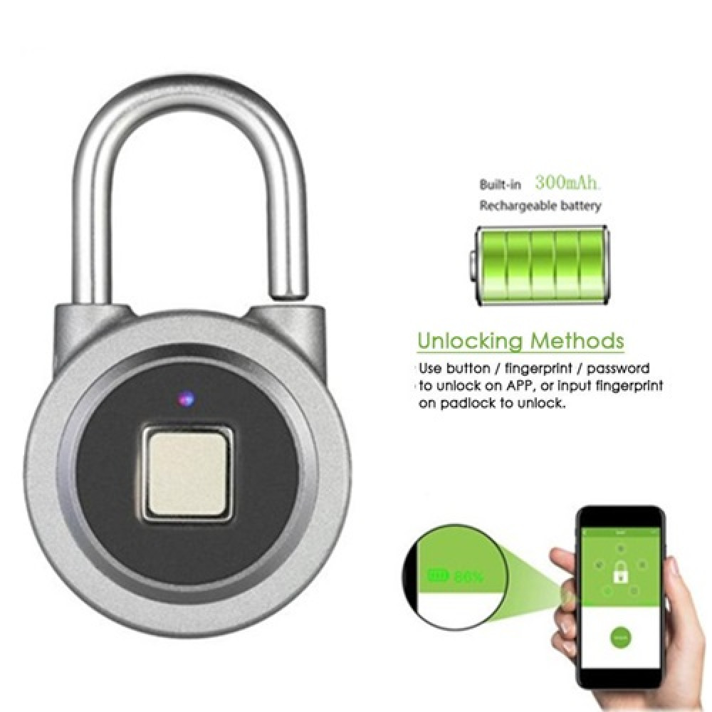 OKLOK FB50 Keyless Fingerprint Bluetooth Smart Padlock OKLOK FB50 Keyless Fingerprint Bluetooth Smart Padlock